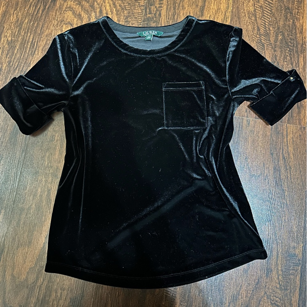 Black velvet top